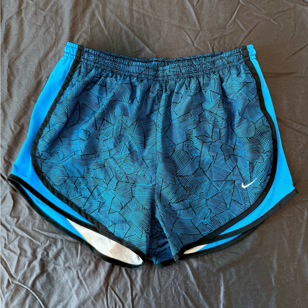 Blue Patterned Nike Shorts